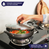 MR Kadai Tawa Frypan With Glass Lid Induction Base | Non stick 3 layer coating | IKTF GL 22