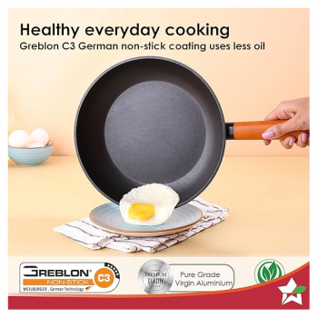 Wonderchef Caesar Forged Virgin Aluminium Fry Pan | 1 L | 20 cm | Black Wonderchef Caesar Forged Virgin Aluminium Fry Pan | 1 L | 20 cm | Black