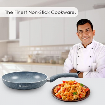 Wonderchef Granite Non Stick Fry Pan | 24 cm | 5 Layer PFOA Free Non Stick Coating | Grey