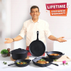 WONDERCHEF Forza Pre Seasoned Cast Iron Non Stick Induction Bottom Fry Pan | 25 cm | 2 L