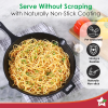 WONDERCHEF Forza Pre Seasoned Cast Iron Non Stick Induction Bottom Fry Pan | 25 cm | 2 L