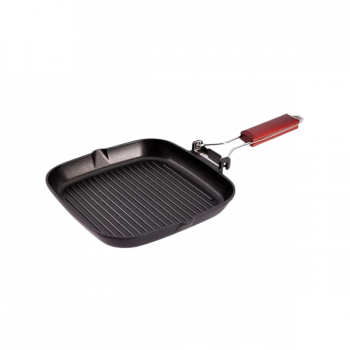 Wonderchef Caesar Folding Nonstick Grill Pan | 24 cm | 5 mm | Black
