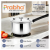Prabha Stainless Steel Virgo Sauce Pan with lid | 16 cm