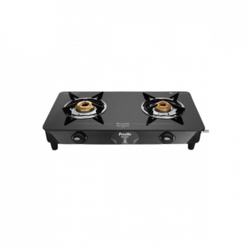 Preethi Zeal Glass Manual Gas Stove | 2 Burners