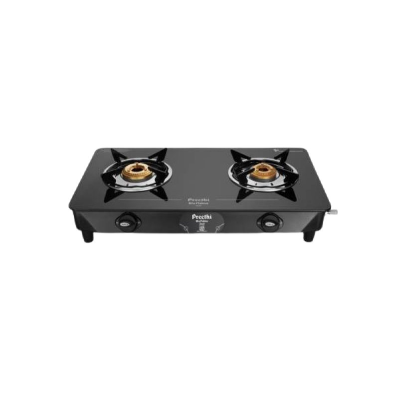Preethi Zeal Glass Manual Gas Stove | 2 Burners Preethi Zeal Glass Manual Gas Stove | 2 Burners