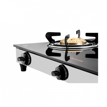 Butterfly Radiant Glass Top Gas Stove | 3 Burner | Black