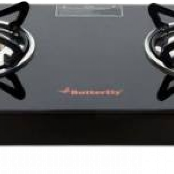 Butterfly Duo Glass Manual Gas Stove | 2 Burners