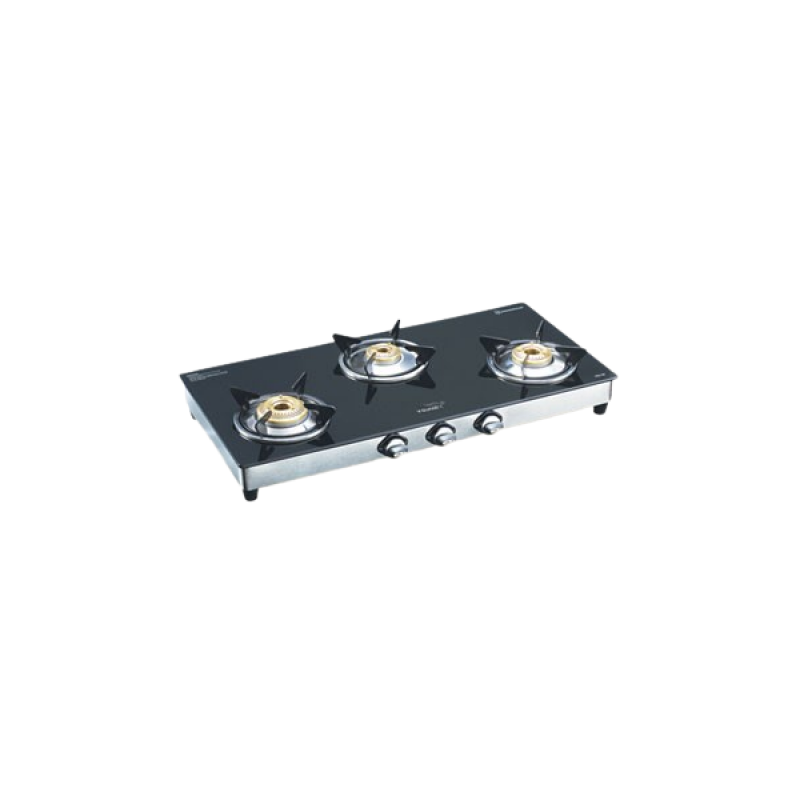 V-Guard VGS 3D Glass Top Automatic Gas Stove | 3 Burners V-Guard VGS 3D Glass Top Automatic Gas Stove | 3 Burners