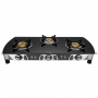 Preethi Blu Flame Blaze Glass Top Manual Gas Stove | 3 Burner
