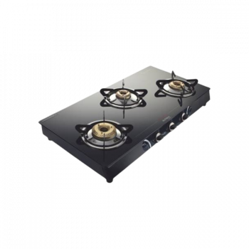 Preethi Blu Flame Sparkle Glass Manual Gas Stove | 3 Burners Preethi Blu Flame Sparkle Glass Manual Gas Stove | 3 Burners