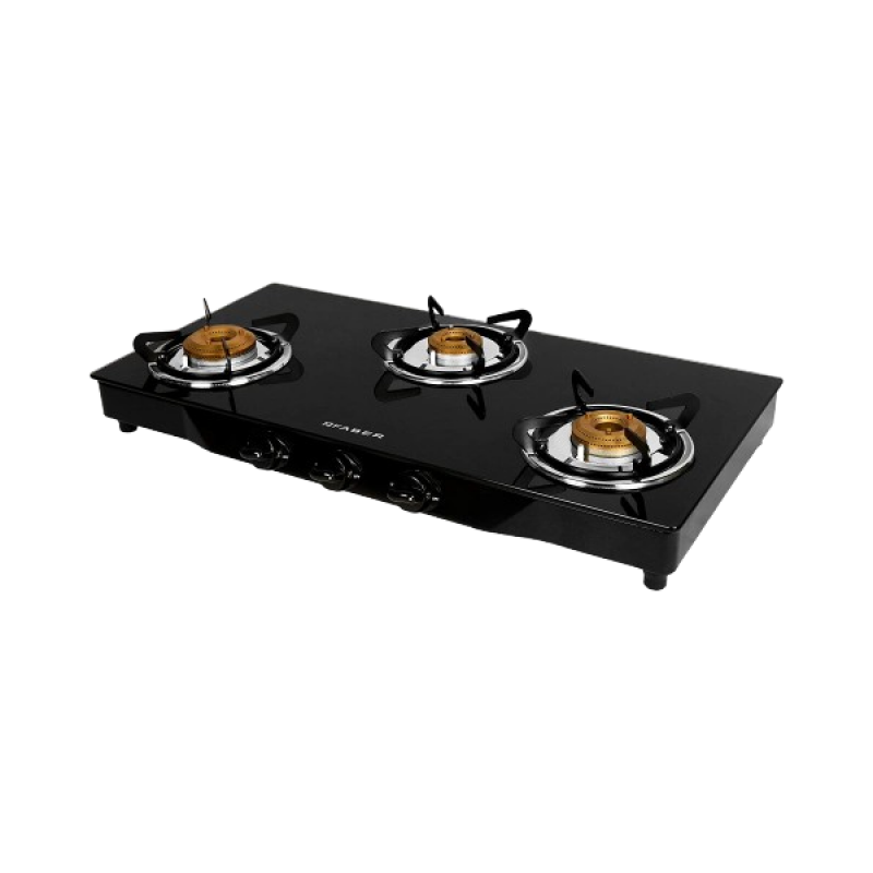 Faber Jumbo Gas Stove Glass | Top 3 Burner Glass Top | Black | Jumbo 3BB BK AI Faber Jumbo Gas Stove Glass | Top 3 Burner Glass Top | Black | Jumbo 3BB BK AI