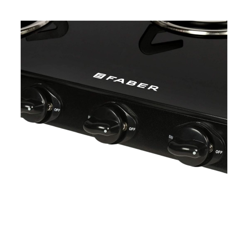 Faber Jumbo Gas Stove Glass | Top 3 Burner Glass Top | Black | Jumbo 3BB BK AI Faber Jumbo Gas Stove Glass | Top 3 Burner Glass Top | Black | Jumbo 3BB BK AI