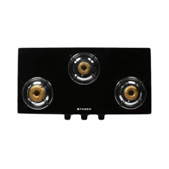 Faber Jumbo Gas Stove Glass  | Top 3 Burner Glass Top  | Black |  Jumbo 3BB BK AI