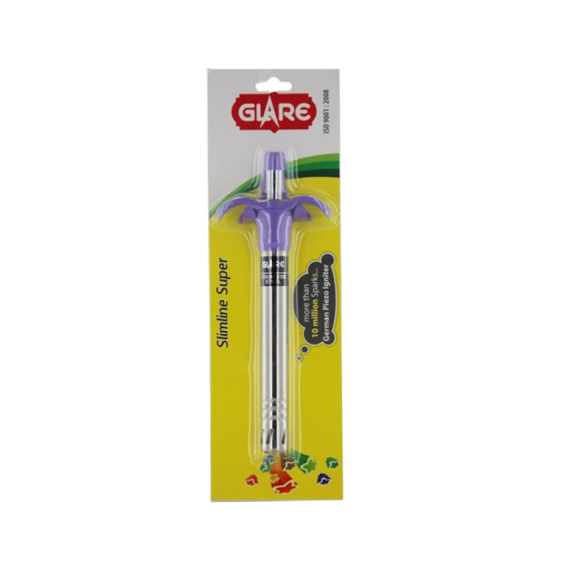 Glare Gas Lighter | Slimline Super Stainless Steel Glare Gas Lighter | Slimline Super Stainless Steel