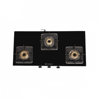 Faber Slim Gas stove glass cooktop | 3 burner | Black | Hob Cooktop Remo 3BB BK