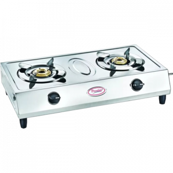 Prestige Agni Classic Manual Gas Stove | 2 Burners | Stainless Steel