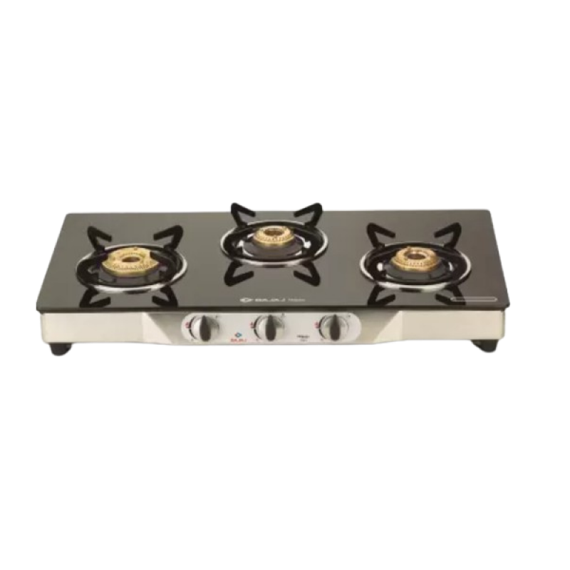 BAJAJ Majesty CGX3 Eco Glass | Stainless Steel Manual Gas Stove | 3 Burners BAJAJ Majesty CGX3 Eco Glass | Stainless Steel Manual Gas Stove | 3 Burners