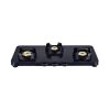 Prestige Gas Stove | EdgeSchott | Glass-Top | 3 Brass Burner | Ultra-Slim Body | Black Prestige Gas Stove | EdgeSchott | Glass-Top | 3 Brass Burner | Ultra-Slim Body | Black