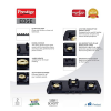Prestige Gas Stove | EdgeSchott | Glass-Top | 3 Brass Burner | Ultra-Slim Body | Black Prestige Gas Stove | EdgeSchott | Glass-Top | 3 Brass Burner | Ultra-Slim Body | Black