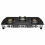 Preethi Blu Flame Blaze Glass top 3 Burner Gas Stove | Manual Ignition | Black | GTS 117