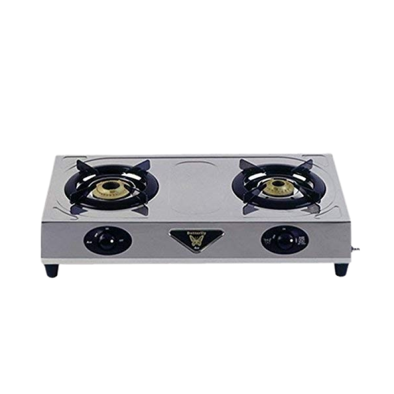 Butterfly Ace Stainless Steel Manual Gas Stove | 2 Burners