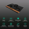 Faber Utopia Pro Toughened Glass Top Automatic Electric Hob | 3 Burner | Black | HT 783 BR CI Faber Utopia Pro Toughened Glass Top Automatic Electric Hob | 3 Burner | Black | HT 783 BR CI