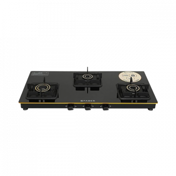 FABER Prince Plus Gas Stove | 3 Burner | Black