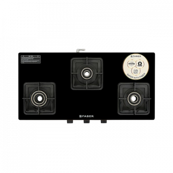 FABER Prince Plus Gas Stove | 3 Burner | Black
