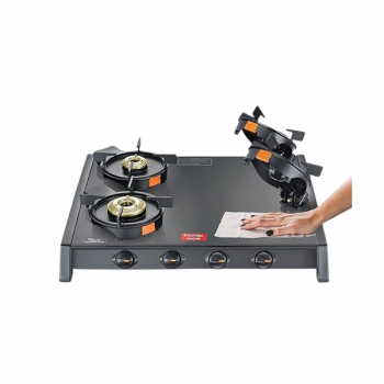 Prestige Svachh Glass Top Gas Stove | 4 Burners | Liftable Burners | GTSB-04