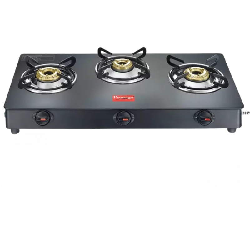 Prestige Magic Plus Glass Manual Gas Stove | GTMP-03 | 3 Burners