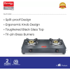 Prestige Magic Plus Glass Manual Gas Stove | 2 Burners | Black | GTMP 02