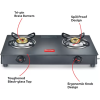 Prestige Magic Plus Glass Manual Gas Stove | 2 Burners | Black | GTMP 02