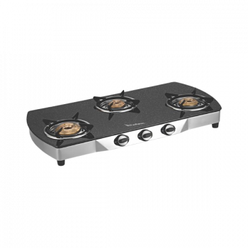 Pureflames Master 70 Gas Stove | 70 cm | 3 Burner | Black