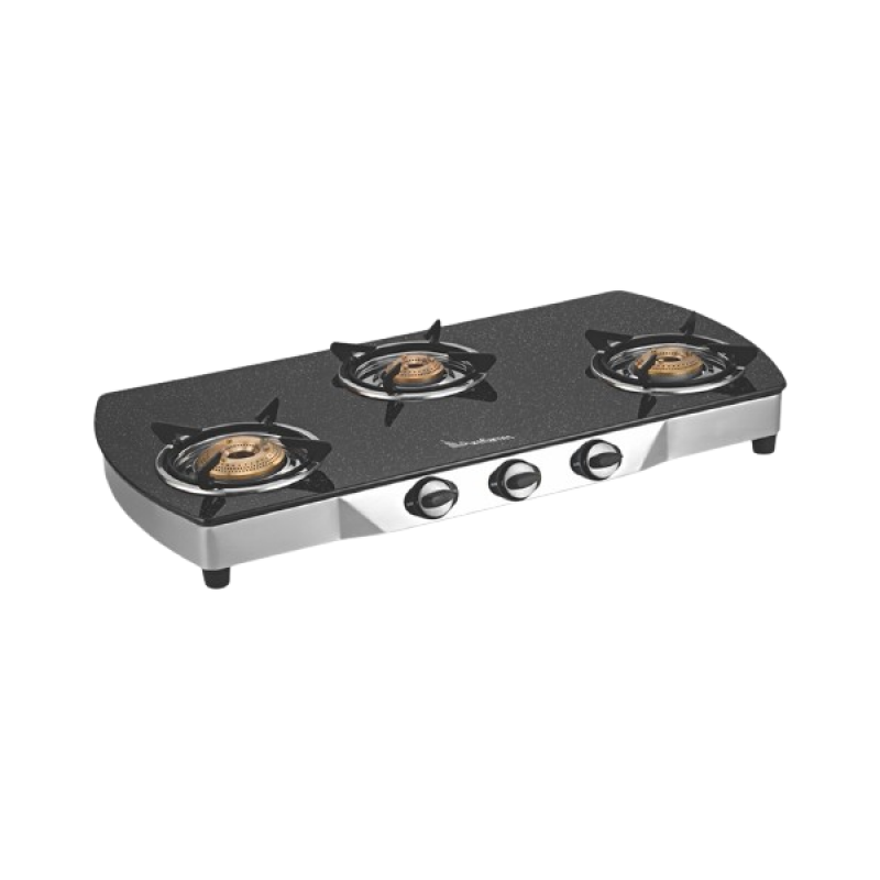 Pureflames Master 70 Gas Stove | 70 cm | 3 Burner | Black