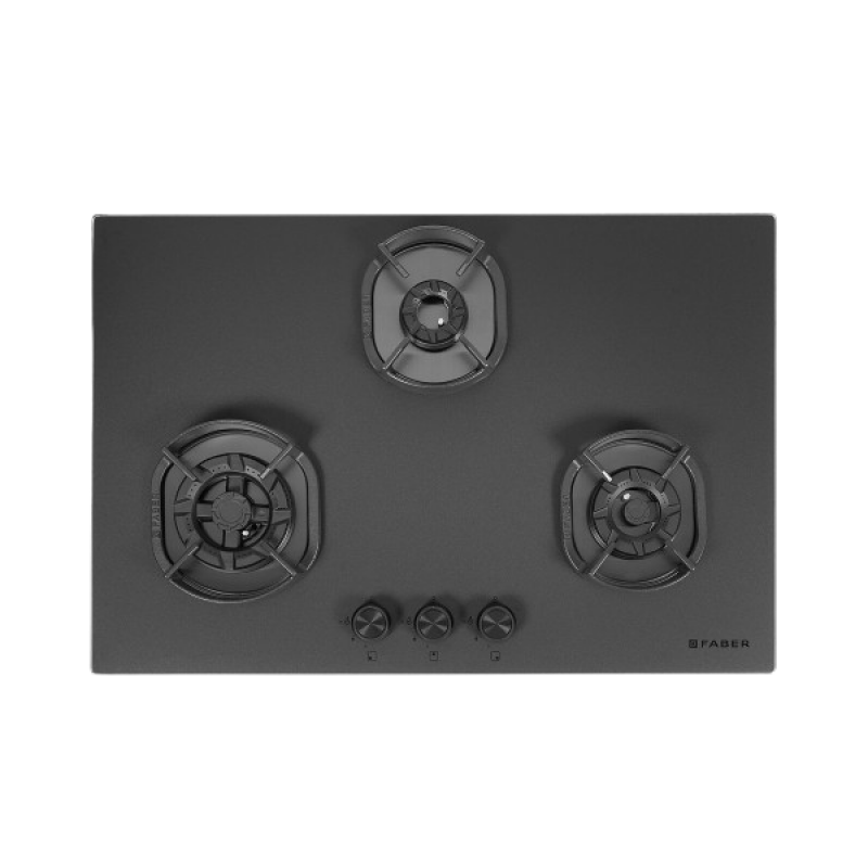 Faber Hob Della Series | 78 cm | 3 Burner | Black | DELLA HD 783 CI AI
