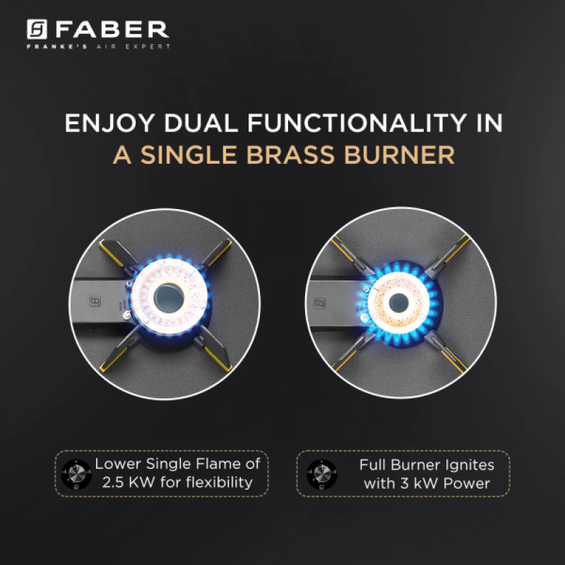 Faber Hob Magiclift Toughened Glass Top | 3 Burner Faber Hob Magiclift Toughened Glass Top | 3 Burner