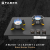 Faber Hob Magiclift Toughened Glass Top | 3 Burner