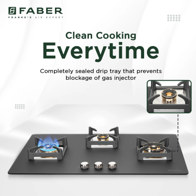 Faber BELLA 3 Burner Automatic Hob | HT 903 BR AI FFD Faber BELLA 3 Burner Automatic Hob | HT 903 BR AI FFD