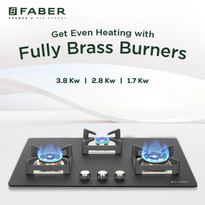Faber BELLA 3 Burner Automatic Hob | HT 903 BR AI FFD Faber BELLA 3 Burner Automatic Hob | HT 903 BR AI FFD