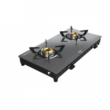 Preethi Luxe Glass Top Gas Stove | With Driptray Less Infinity Design | Black Preethi Luxe Glass Top Gas Stove | With Driptray Less Infinity Design | Black