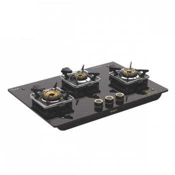 Vidiem Vogue Gas Cooktop | 3 Burner | Black