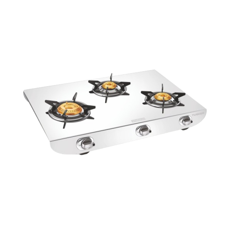 Vidiem Tusker Gas Stove | 3 Burner | Stainless Steel Manual | Silver Vidiem Tusker Gas Stove | 3 Burner | Stainless Steel Manual | Silver