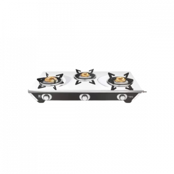Vidiem VIVA SS PRO Stainless Steel Manual Gas Stove | 3 Burners