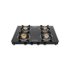 Faber Cooktop Spark 4BB BK Brass Manual Hob | 4 Burners | Black Faber Cooktop Spark 4BB BK Brass Manual Hob | 4 Burners | Black