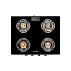 Faber Cooktop Spark 4BB BK Brass Manual Hob | 4 Burners | Black Faber Cooktop Spark 4BB BK Brass Manual Hob | 4 Burners | Black