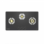 Pureflames Ray 70 Gas Hob | 3 Burners | Black