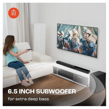 JBL Cinema SB190 Deep Bass Dolby Atmos Soundbar | Wireless Subwoofer | 2.1 Channel