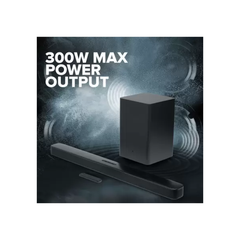 JBL Bar Bluetooth Soundbar | Deep Bass | 300 W | 2.1 Channel | Black | JBLBAR21DBM2BLKIN JBL Bar Bluetooth Soundbar | Deep Bass | 300 W | 2.1 Channel | Black | JBLBAR21DBM2BLKIN