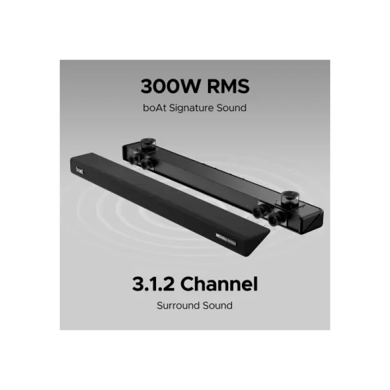 boAt Aavante Bar 4100DA Bluetooth Soundbar | 300 W | Premium Black boAt Aavante Bar 4100DA Bluetooth Soundbar | 300 W | Premium Black