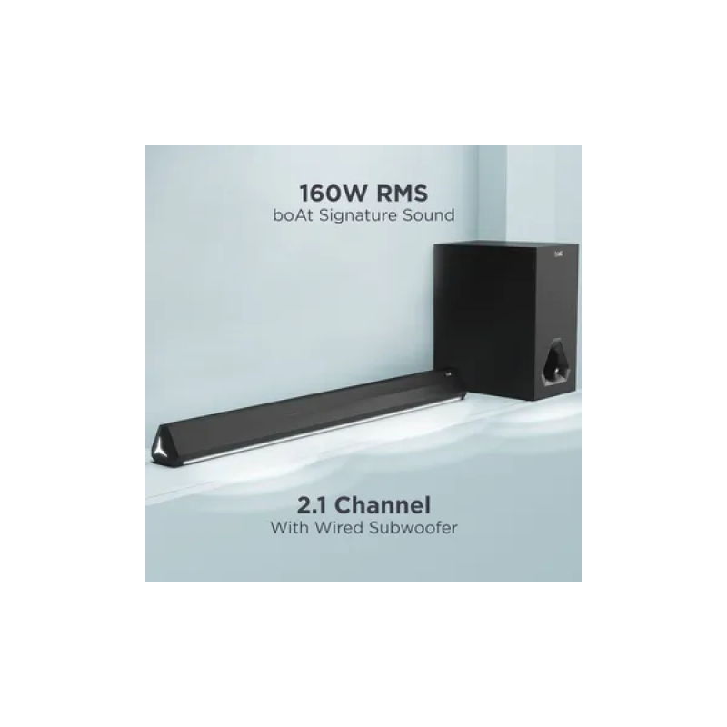 boAt Aavante Bar Aura Bluetooth Soundbar with Remote | 160W | 2.1 Channel | Black boAt Aavante Bar Aura Bluetooth Soundbar with Remote | 160W | 2.1 Channel | Black